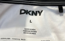 Load image into Gallery viewer, DKNY Mens White Knit Short Sleeve Round Neck Pullover T-Shirt Size Large
