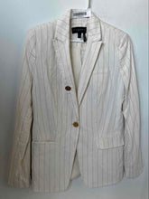 Load image into Gallery viewer, Donna Karan New York Womens Beige And Black Striped One-Button Blazer Size 6
