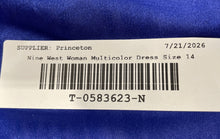 Load image into Gallery viewer, Nine West Womens Multicolor Printed 3/4 Sleeve Knee-Length Blouson Dress Size 14
