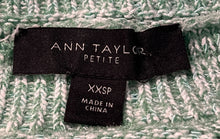 Load image into Gallery viewer, Ann Taylor Womens Green White Short Sleeve Round Neck Pullover Sweater Size XXSP
