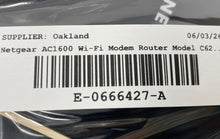 Load image into Gallery viewer, Netgear AC1600 C6250 Black Wi-Fi Cable Modem Router &amp; Charger No Tested
