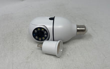 Load image into Gallery viewer, White T-CP8042LF-W3M Wi-Fi 3.0MP PTZ Light Bulb Security Camera Not Tested
