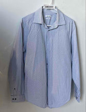 Load image into Gallery viewer, Calvin Klein Mens Light Blue Slim Fit Long Sleeve Collared Dress Shirt Size L
