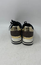 Load image into Gallery viewer, Michael Kors Womens Monique Black Brown Signature Print Sneaker Shoes Size 7.5 M
