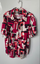 Load image into Gallery viewer, Karl Lagerfeld Paris Womens Multicolor Printed Bungee Sleeve Blouse Top Size XL
