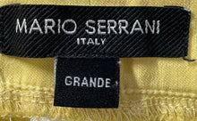 Load image into Gallery viewer, Mario Serrani Womens Yellow Flat Front Pockets Skinny Leg Ankle Pants Size Large
