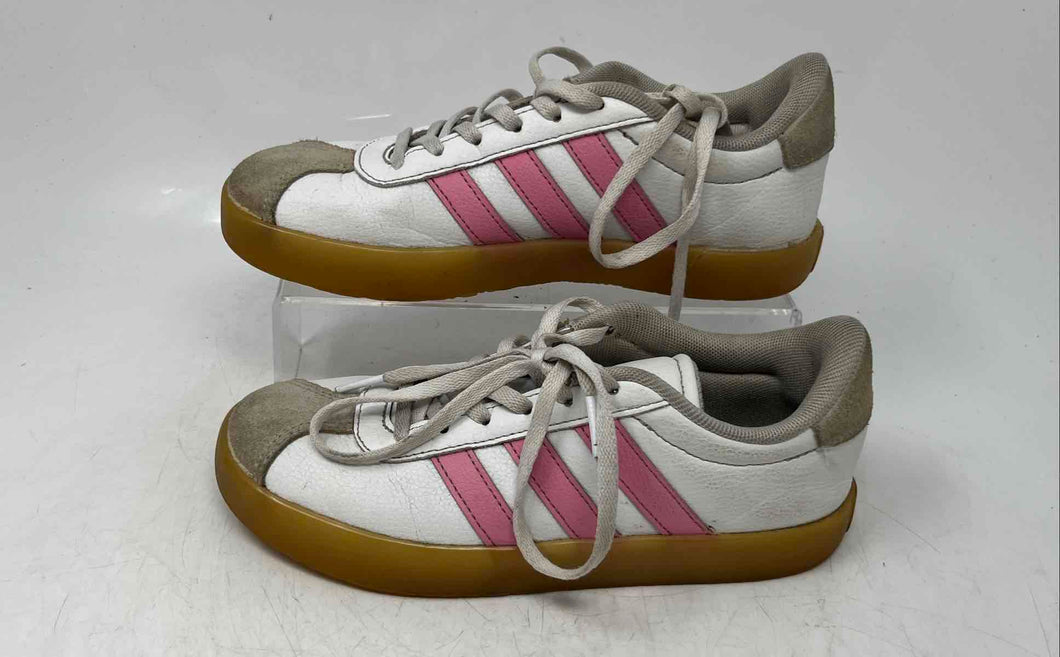Adidas Unisex Kids VL Court 3.0 IH3483 White Pink Brown Sneaker Shoes Size 3