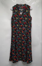 Load image into Gallery viewer, Anne Klein Womens Multicolor Floral Sleeveless Split Neck A-Line Dress No Size
