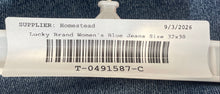 Load image into Gallery viewer, Lucky Brand Mens Blue Denim Medium Wash Stretch Straight Leg Jeans Size 32x30
