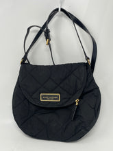 Load image into Gallery viewer, Authentic Marc Jacobs Womens Black Zipper Adjustable Strap Crossbody Bag Stained
