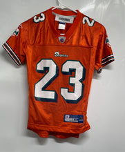 Load image into Gallery viewer, Reebok Kids Orange Miami Dolphins Ronnie Brown #23 Football-NFL Jersey Size S
