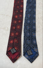 Load image into Gallery viewer, Luciano Gatti Mens Blue Red Printed Adjustable Pointed Ties 2 Pieces Units
