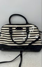 Load image into Gallery viewer, Kate Spade New York Womens Black White striped Crossbody Satchel Handbag
