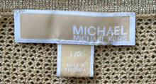 Load image into Gallery viewer, Michael Kors Womens Gold Long Sleeve Pullover Sweater Size Large
