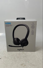Load image into Gallery viewer, Logitech H390 Black USB Wired Portable Noise-Canceling Headset W/ Box Not Tested
