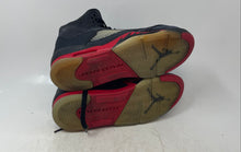 Load image into Gallery viewer, Nike Boys Air Jordan 5 440888-006 Black Gray Red Mid Top Basketball Shoes Sz 6Y
