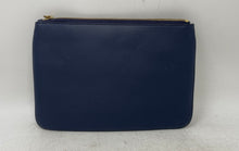 Load image into Gallery viewer, Lauren Ralph Lauren Womens Millbrook Blue Flower Design Leather Wristlet Wallet
