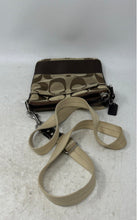 Load image into Gallery viewer, Coach Womens Beige Brown Signature Print Adjustable Strap Zip Top Crossbody Bag
