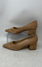 Load image into Gallery viewer, Franco Sarto Womens Callan Beige Leather Pointed Toe Block Pump Heels Size 9.5 M
