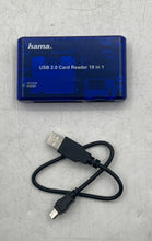 Load image into Gallery viewer, Hama USB 2.0 Writer 19 In 1 Blue Multi Slots Digital Card Reader Not Tested
