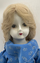 Load image into Gallery viewer, Blonde Hair Blue Dress Outfit Open Eyes Fashion Porcelain Doll
