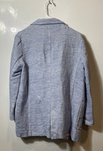 Load image into Gallery viewer, Zara Womens Blue Heather Pockets Long Sleeve Open-Front Blazer Size Large
