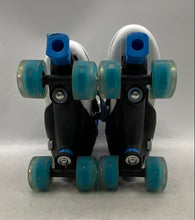 Load image into Gallery viewer, Taiker Unisex Kids Black Blue White Adjustable Four Wheeled Roller Skates 34-37
