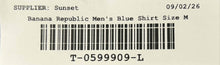 Load image into Gallery viewer, Banana Republic Mens Blue Slim-Fit Long Sleeve Button-Up Shirt Size Medium
