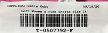 Load image into Gallery viewer, Loft Womens Pink Flat Front Slash Pockets Stretch Chino Shorts Size 14
