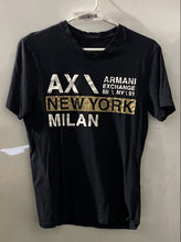 Load image into Gallery viewer, Armani Exchange Mens Black Graphic Print Short Sleeve Pullover T-Shirt Size S
