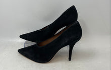 Load image into Gallery viewer, Antonio Melani Womens Black Leather Slip-On Pointed Toe Pump Heels Size 9M
