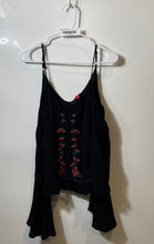 Load image into Gallery viewer, Guess Womens Black Floral Print Long Sleeve Blouse Top Size Large
