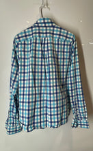 Load image into Gallery viewer, Abercrombie &amp; Fitch Mens Blue Plaid Long Sleeve Button-Up Shirt Size Medium
