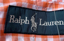 Load image into Gallery viewer, Ralph Lauren Mens Orange Check Long Sleeve Collared Button-Up Shirt Size Large
