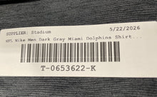 Load image into Gallery viewer, Nike Mens Dark Gray Crew Neck Miami Dolphins NFL Football T-Shirt Size XL
