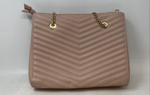 Load image into Gallery viewer, Aldo Womens Pink Quilted Leather Double Handle Zip Top Lined Shoulder Handbag
