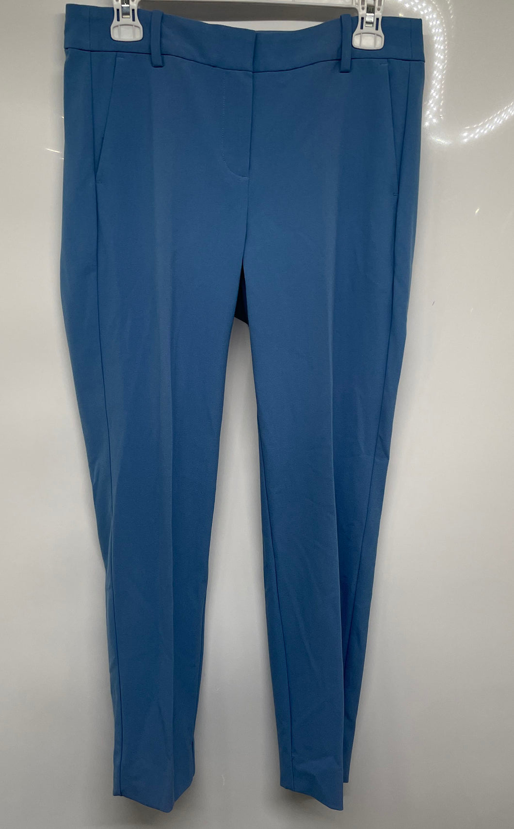 J.Crew Womens Blue Flat Front Slash Pocket Straight Leg Dress Pants Size 6