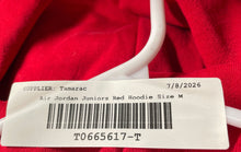 Load image into Gallery viewer, Nike Womens Air Jordan Red Fleece Loose Fit Drawstring Pullover Hoodie Size M
