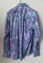Load image into Gallery viewer, Luchiano Visconti Mens Multicolor Paisley Collared Button-Up Shirt Size Large
