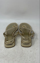 Load image into Gallery viewer, Vince Camuto Womens Runea Gold Open Toe Block Heel Slingback Sandals Size 7M
