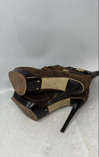 Load image into Gallery viewer, Michael Kors Womens Stockard Brown Snakeskin Leather High Heel Booties Sz 8.5M
