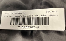 Load image into Gallery viewer, Nine West Womens Black Leather Long Sleeve Button-Front Jacket Size 1X
