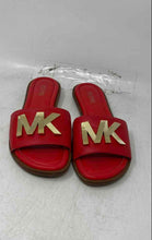 Load image into Gallery viewer, Michael Kors Womens Deanna Red Leather Slip-On Slide Sandals Size 6 M

