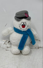 Load image into Gallery viewer, Vintage Kids Preferred Cuteeze Frosty The Snowman Plush Toy Wearing Blue Scarf

