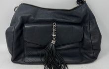 Load image into Gallery viewer, Karl Lagerfeld Womens Black Leather Inner Outer Pockets Shoulder Purse
