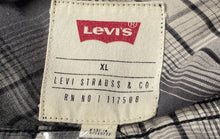 Load image into Gallery viewer, Levi's Mens White Black Plaid Long Sleeve Collared Pocket Button-Up Shirt Sz XL
