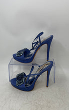 Load image into Gallery viewer, Badgley Mischka Womens Amara Blue Buckle Stiletto Platform Heels Size 6.5M
