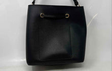 Load image into Gallery viewer, Michael Kors Womens Black Leather Shoulder Strap Drawstring Bucket Purse
