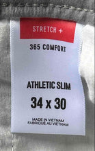 Load image into Gallery viewer, Express Mens Gray Flat Front Athletic Slim Fit 365 Comfort Chino Pants Sz 34x30
