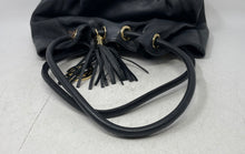 Load image into Gallery viewer, Michael Kors Womens East West Black Pebbled Leather Ring Shoulder Tote Bag
